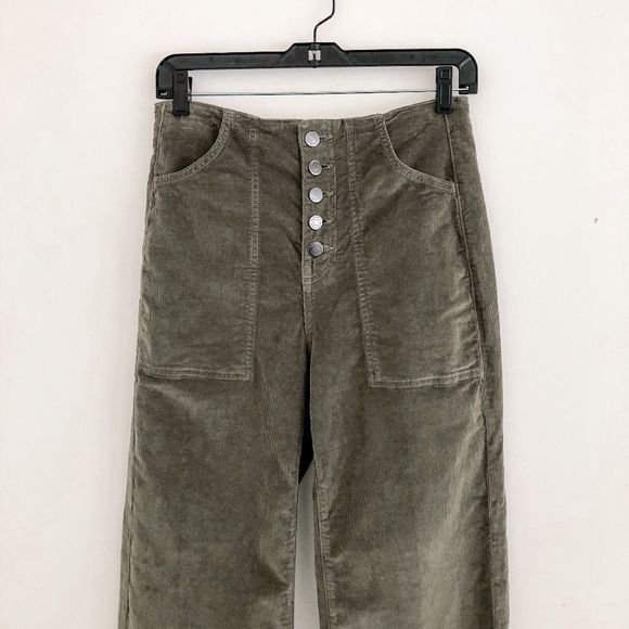Veronica Beard Dark Green Flare Jeans - Picture 4 of 9